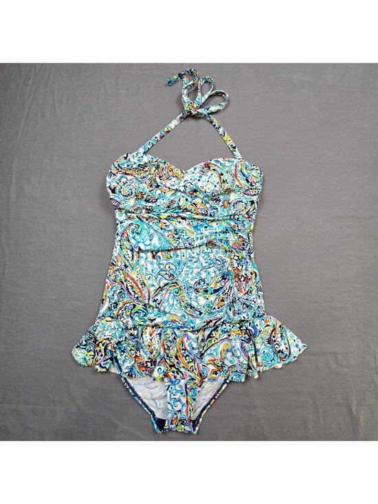 Ralph Lauren Other - Lauren Ralph Lauren Convertible One Piece Swimsuit 12 Paisley Halter Strapless